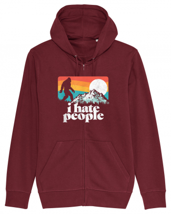 Bigfoot I Hate People Burgundy