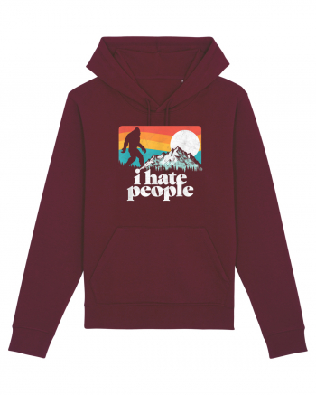 Bigfoot I Hate People Burgundy