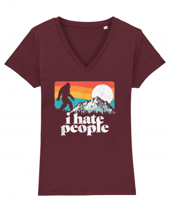 Bigfoot I Hate People Burgundy