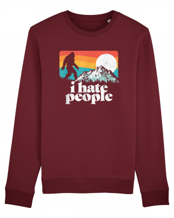 Bigfoot I Hate People Burgundy