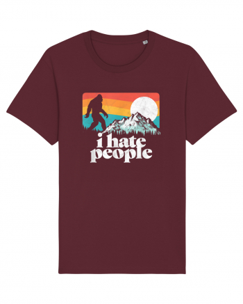 Bigfoot I Hate People Burgundy