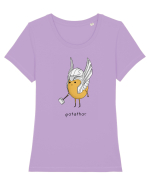 Potathor Tricou mânecă scurtă guler larg fitted Damă Expresser