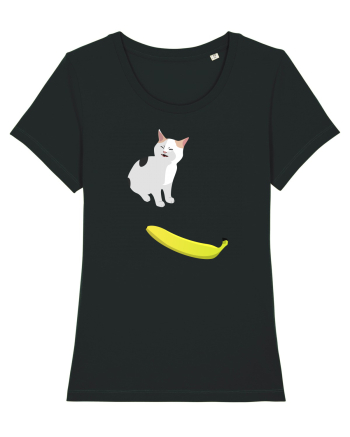 Cat no like banana Black
