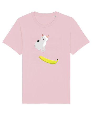 Cat no like banana Cotton Pink