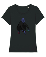 Slav squat Tricou mânecă scurtă guler larg fitted Damă Expresser