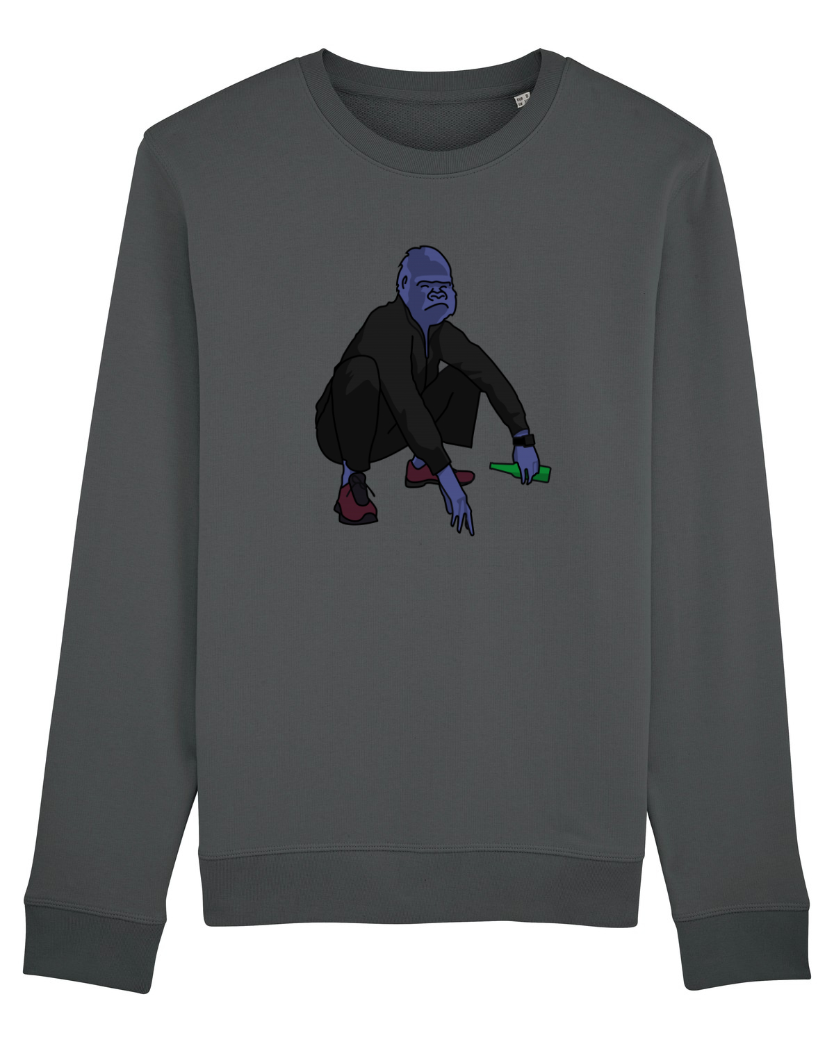 Bluză mânecă lungă Unisex Rise Anthracite
