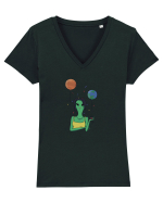Party Alien Tricou mânecă scurtă guler V Damă Evoker
