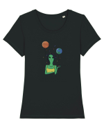 Party Alien Tricou mânecă scurtă guler larg fitted Damă Expresser