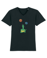 Party Alien Tricou mânecă scurtă guler V Bărbat Presenter