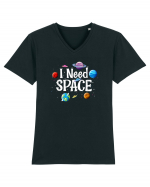 I Need Space Solar System Tricou mânecă scurtă guler V Bărbat Presenter