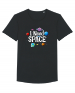 I Need Space Solar System Tricou mânecă scurtă guler larg Bărbat Skater