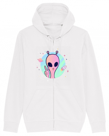 Cool Trippy Pink Alien White