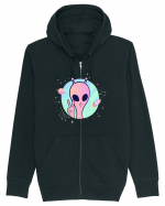 Cool Trippy Pink Alien Hanorac cu fermoar Unisex Connector