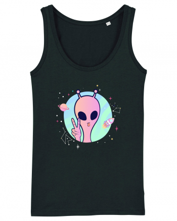 Cool Trippy Pink Alien Black