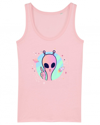 Cool Trippy Pink Alien Cotton Pink