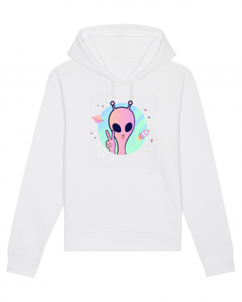 Cool Trippy Pink Alien White