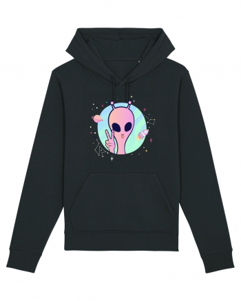 Cool Trippy Pink Alien Black