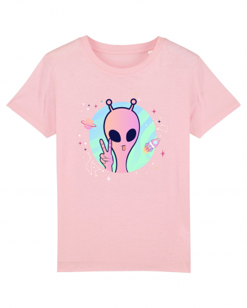 Cool Trippy Pink Alien Cotton Pink