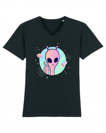 Cool Trippy Pink Alien Black