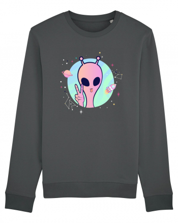 Cool Trippy Pink Alien Anthracite