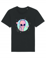 Cool Trippy Pink Alien Tricou mânecă scurtă Unisex Rocker