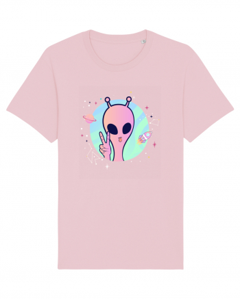 Cool Trippy Pink Alien Cotton Pink