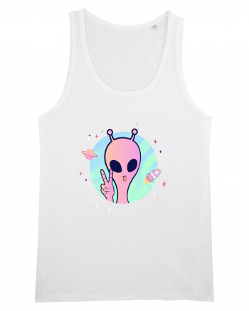 Cool Trippy Pink Alien White