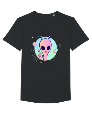 Cool Trippy Pink Alien Black