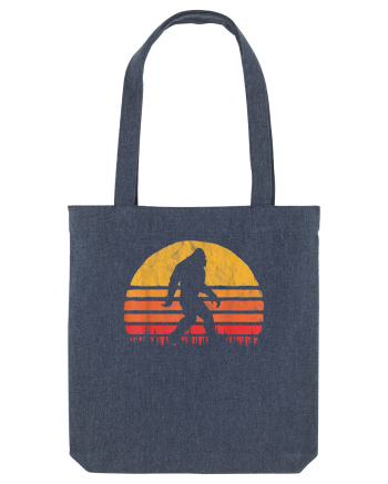  Bigfoot Walking Retro Sunset Midnight Blue