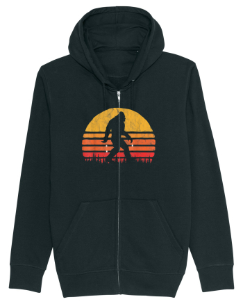  Bigfoot Walking Retro Sunset Black