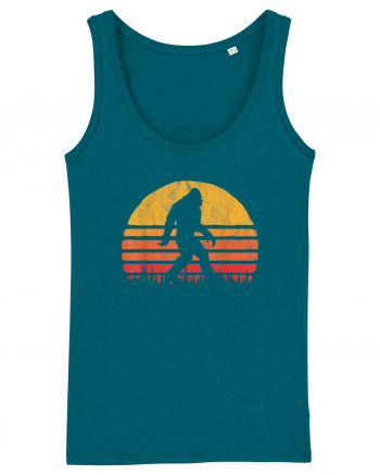  Bigfoot Walking Retro Sunset Ocean Depth