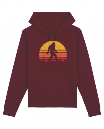  Bigfoot Walking Retro Sunset Burgundy