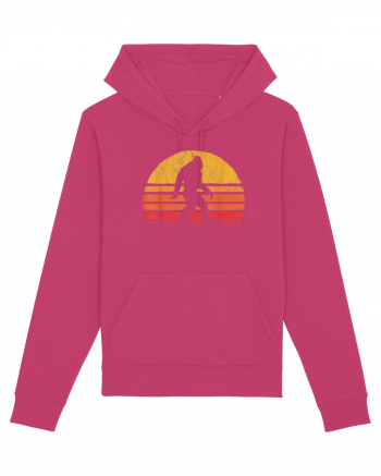  Bigfoot Walking Retro Sunset Raspberry