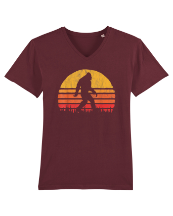  Bigfoot Walking Retro Sunset Burgundy