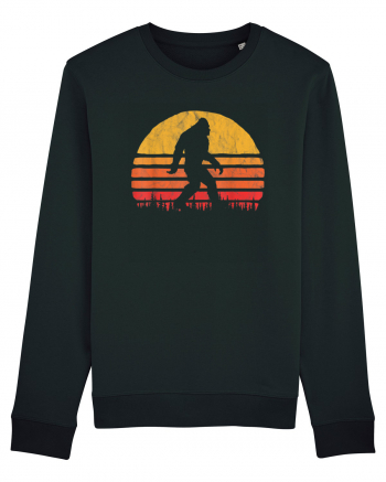  Bigfoot Walking Retro Sunset Black