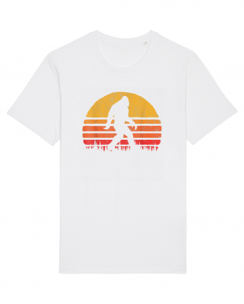  Bigfoot Walking Retro Sunset White