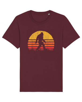  Bigfoot Walking Retro Sunset Burgundy