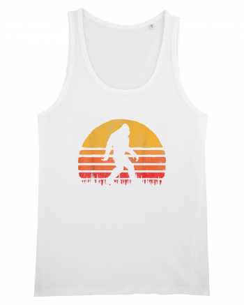  Bigfoot Walking Retro Sunset White