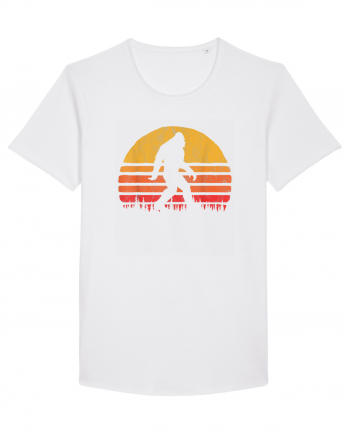  Bigfoot Walking Retro Sunset White