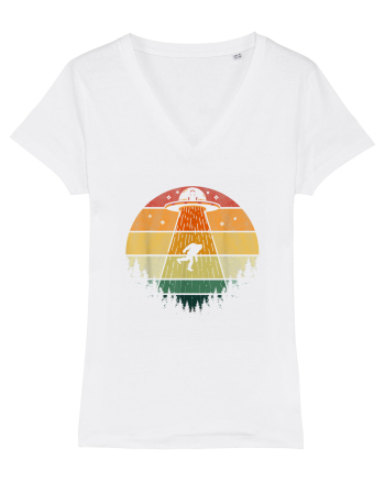 Bigfoot UFO Abduction White