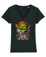 Space Alien Cowboy Tricou mânecă scurtă guler V Damă Evoker