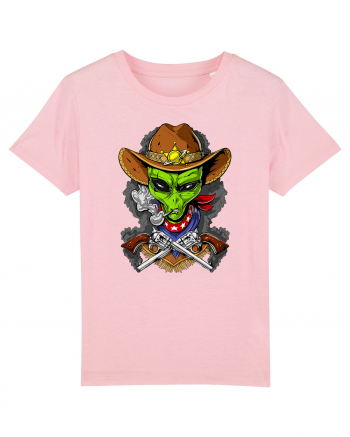 Space Alien Cowboy Cotton Pink