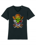 Space Alien Cowboy Tricou mânecă scurtă guler V Bărbat Presenter