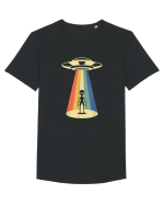 Alien Abduction Vintage Tricou mânecă scurtă guler larg Bărbat Skater