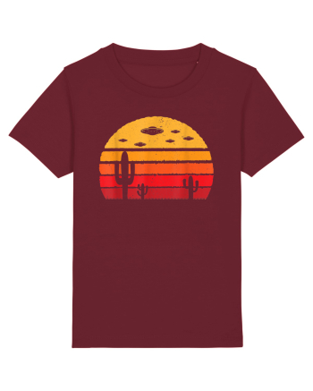 UFO Alien Retro Desert Burgundy