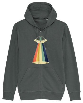 Alien Rainbow Retro Space Ship Anthracite