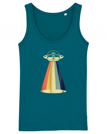 Alien Rainbow Retro Space Ship Ocean Depth