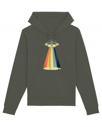 Alien Rainbow Retro Space Ship Khaki