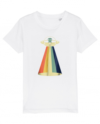 Alien Rainbow Retro Space Ship White