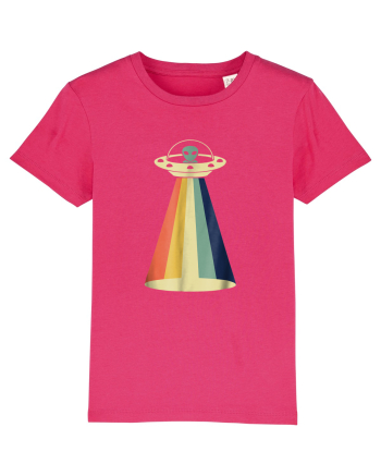 Alien Rainbow Retro Space Ship Raspberry